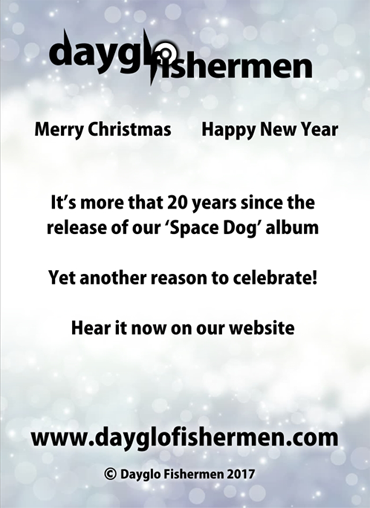 Dayglo Fishermen Moot Hall Hexham Christmas Card Inside - 2017